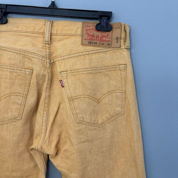 Levis 501XX Jean Mens 32x34 (Actual 32x31) Button Fly Made Mexico Y2K Beige - Picture 8 of 13